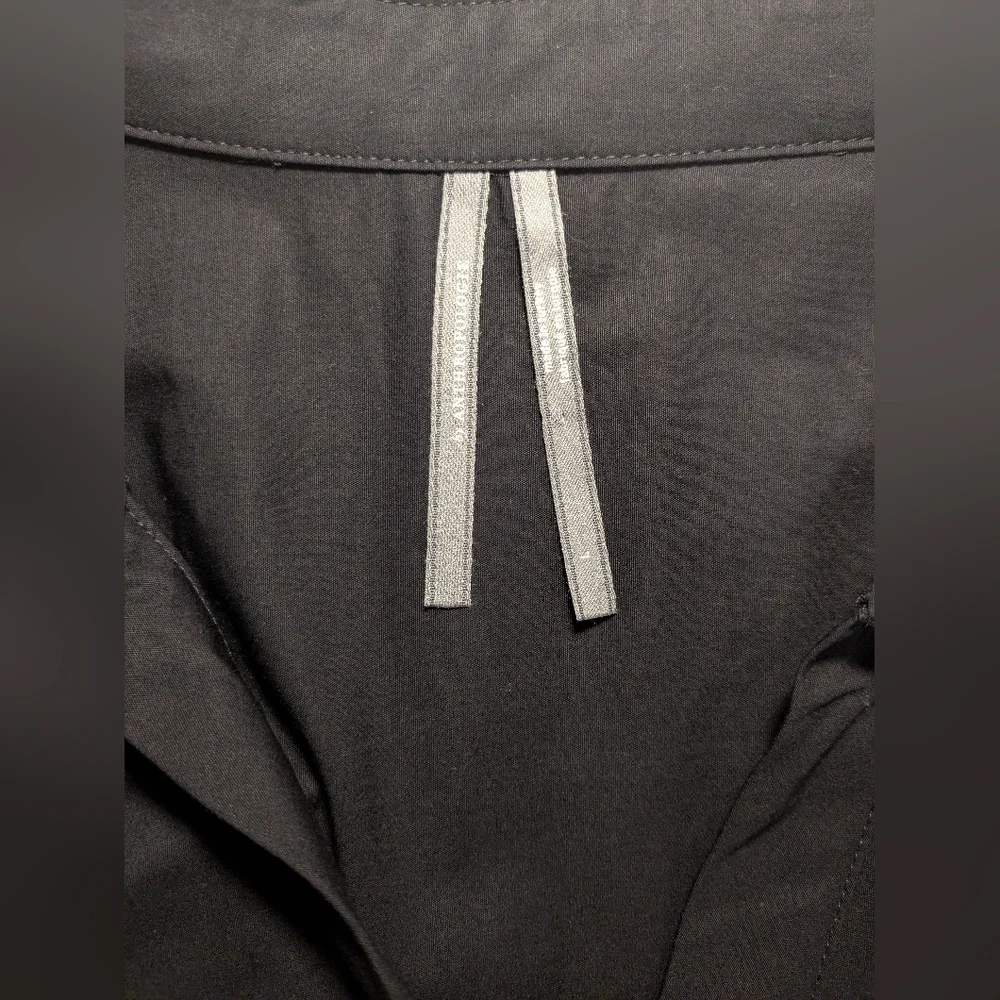 Anthropologie Black Cotton Short Sleeve Tiered A-Line Somerset Maxi Dress LG - Picture 10 of 11